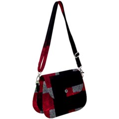 Abstract Tiles Saddle Handbag