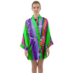 Fashion Belts Long Sleeve Satin Kimono by essentialimage