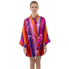 Fashion Belts Long Sleeve Satin Kimono by essentialimage