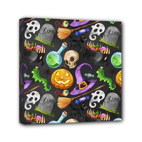 Halloween Mini Canvas 6  X 6  (stretched) by Angelandspot