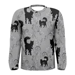 Grey Black Cats Design Men s Long Sleeve Tee by Abe731