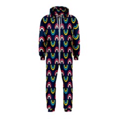 Geo Rainbow Stroke Hooded Jumpsuit (kids) by tmsartbazaar