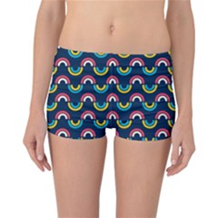 Geo Rainbow Stroke Reversible Boyleg Bikini Bottoms by tmsartbazaar