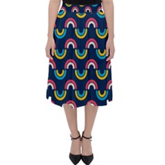 Geo Rainbow Stroke Classic Midi Skirt