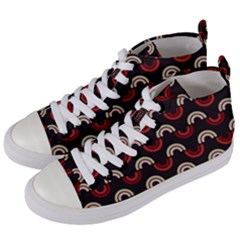 Fun Rainbow Stroke Women s Mid-top Canvas Sneakers by tmsartbazaar