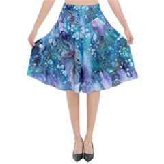 Sea Anemone Flared Midi Skirt