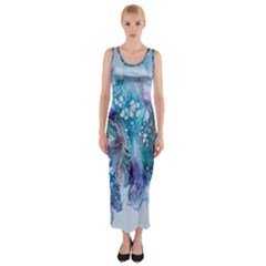 Sea Anemone Fitted Maxi Dress