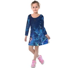  Coral Reef Kids  Long Sleeve Velvet Dress by CKArtCreations
