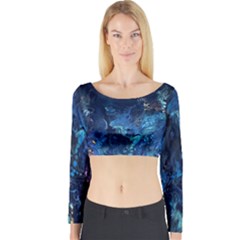  Coral Reef Long Sleeve Crop Top