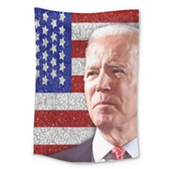 Biden President Sticker Design Large Tapestry by dflcprintsclothing
