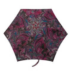 Marbling Ornate Mini Folding Umbrellas by kaleidomarblingart