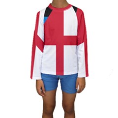 Naval Ensign Of Antigua & Barbuda Kids  Long Sleeve Swimwear by abbeyz71