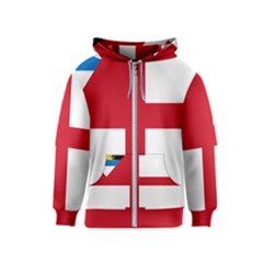 Naval Ensign Of Antigua & Barbuda Kids  Zipper Hoodie by abbeyz71