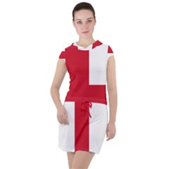 Naval Ensign Of Antigua & Barbuda Drawstring Hooded Dress by abbeyz71