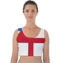 Naval Ensign of Antigua & Barbuda Velvet Crop Top View1