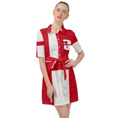 Naval Ensign Of Antigua & Barbuda Belted Shirt Dress by abbeyz71