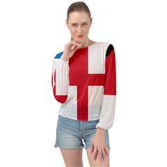 Naval Ensign Of Antigua & Barbuda Banded Bottom Chiffon Top by abbeyz71