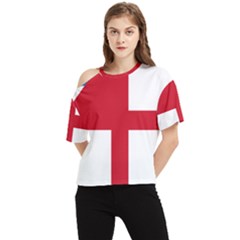 Naval Ensign Of Antigua & Barbuda One Shoulder Cut Out Tee by abbeyz71
