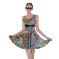 Abstract Marbling Skater Dress by kaleidomarblingart