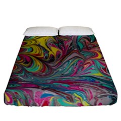 Abstract Marbling Fitted Sheet (california King Size)