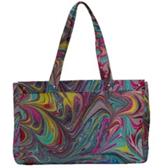 Abstract Marbling Canvas Work Bag by kaleidomarblingart