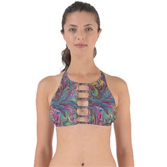 Abstract Marbling Perfectly Cut Out Bikini Top by kaleidomarblingart