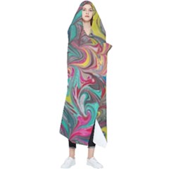 Abstract Marbling Wearable Blanket by kaleidomarblingart