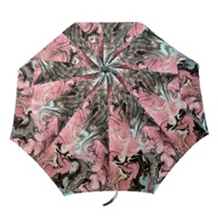 Marbling Collage Folding Umbrellas by kaleidomarblingart