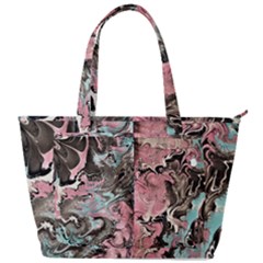 Marbling Collage Back Pocket Shoulder Bag  by kaleidomarblingart