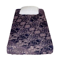 Violet Textured Mosaic Ornate Print Fitted Sheet (single Size) by dflcprintsclothing