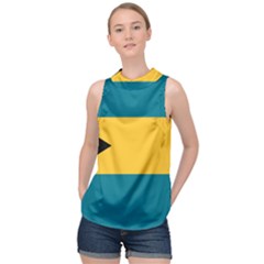 Flag Of The Bahamas High Neck Satin Top by abbeyz71