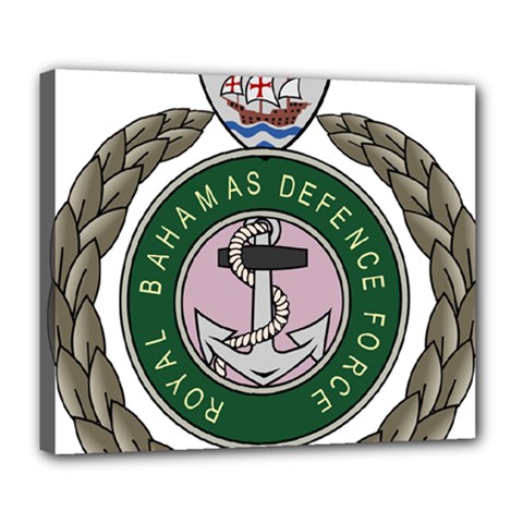 Emblem Of Bahamas Defence Force  Deluxe Canvas 24  X 20  (stretched) by abbeyz71