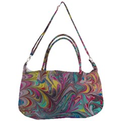 Abstract Marbling Swirls Removal Strap Handbag by kaleidomarblingart