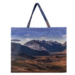 Mountain Patagonian Landscape, Santa Cruz, Argentina Zipper Large Tote Bag by dflcprintsclothing