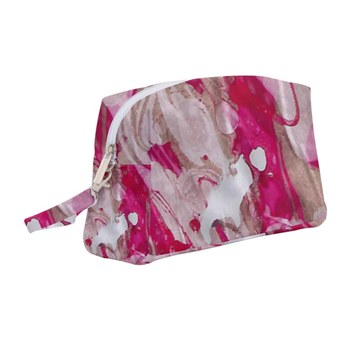Magenta on pink Wristlet Pouch Bag (Medium)
