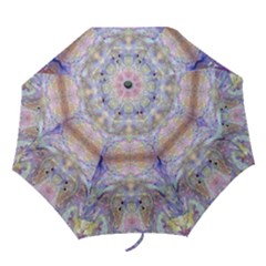 Amethyst Marbling Folding Umbrellas by kaleidomarblingart