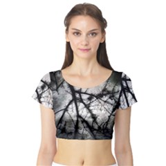 Closing In  Short Sleeve Crop Top by MRNStudios