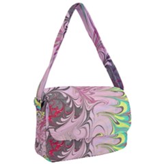 Petals With Marbling Courier Bag by kaleidomarblingart