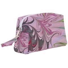 Petals With Marbling Wristlet Pouch Bag (large) by kaleidomarblingart