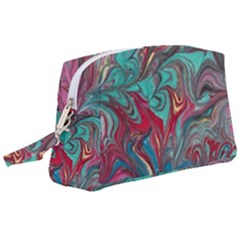 Psychedelic Marbling Patterns Iv Wristlet Pouch Bag (large) by kaleidomarblingart