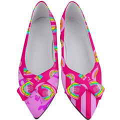 Cccartonnslogobg7 Cupycakescollage11pinknewbkgrd* Jokerscullzzz7117 Logohotpinkpattern Women s Bow Heels by DayDreamersBoutique