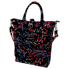 Multicolored Bubbles Motif Abstract Pattern Buckle Top Tote Bag by dflcprintsclothing