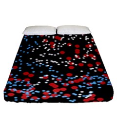 Multicolored Bubbles Motif Abstract Pattern Fitted Sheet (queen Size) by dflcprintsclothing