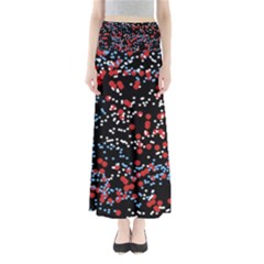 Multicolored Bubbles Motif Abstract Pattern Full Length Maxi Skirt by dflcprintsclothing