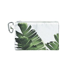 Green Banana Leaves Canvas Cosmetic Bag (small) by goljakoff