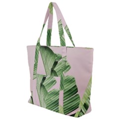 Palm Leaf Zip Up Canvas Bag by goljakoff