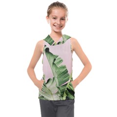 Palm Leaf Kids  Sleeveless Hoodie by goljakoff