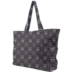 Skull And Spider Web On Dark Background Simple Shoulder Bag by FloraaplusDesign