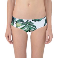 Watercolor Monstera Leaves Classic Bikini Bottoms by goljakoff