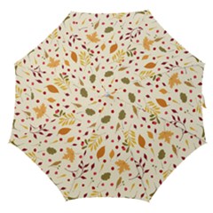 Pretty Leaves Pattern Straight Umbrellas by designsbymallika